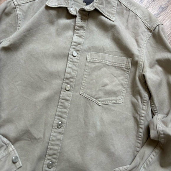 H&M Men’s Cotton Khaki Overshirt - Picture 3 of 7